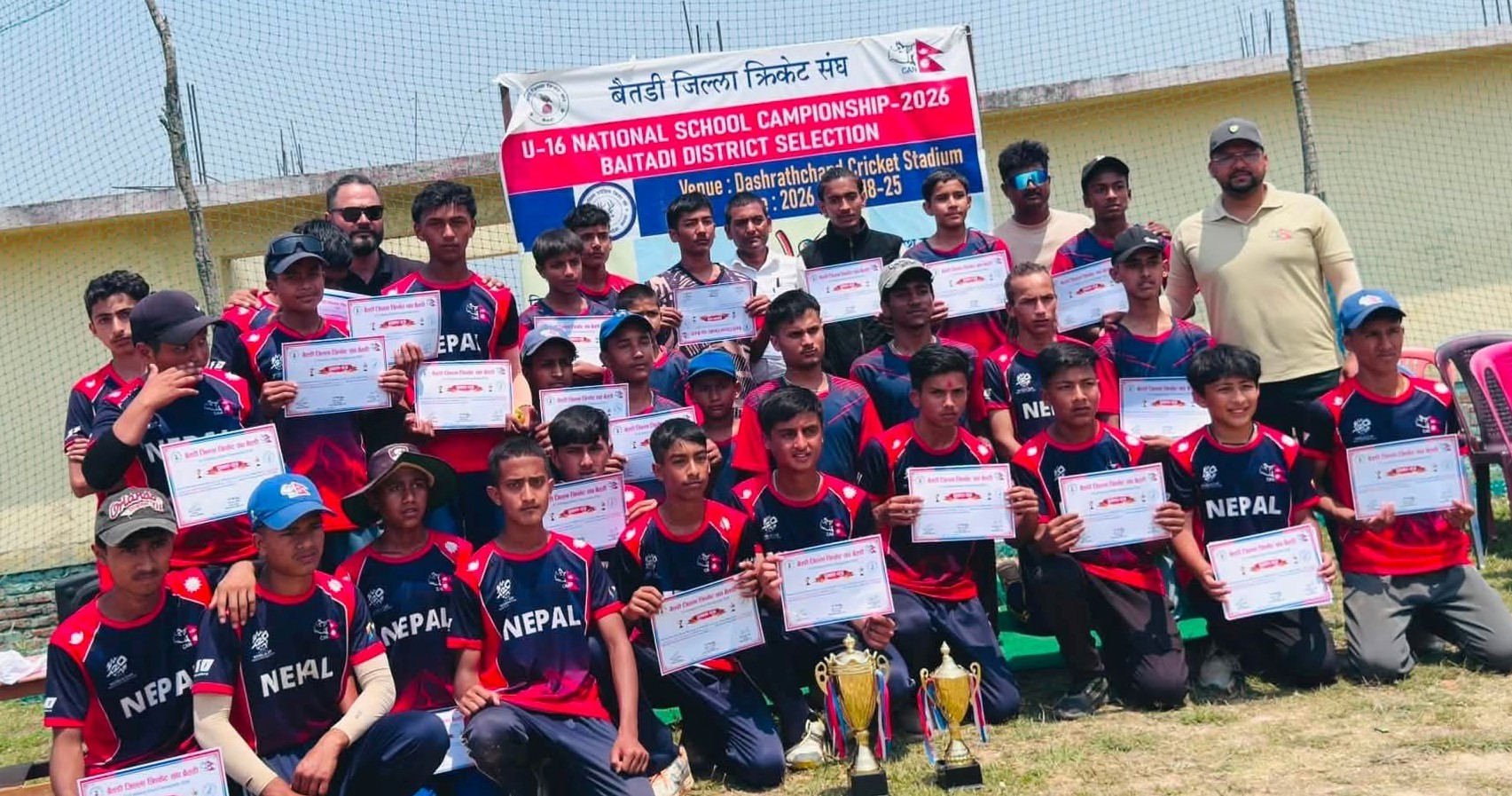 यु–१६ विद्यालयस्तरीय क्रिकेटको उपाधि विरेन्द्र मावि शाहीलेकले जित्यो 