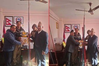 पाटन नगरपालिकाका १७ ओटा माध्यमिक विद्यालयलाई खेलकुद सामग्री वितरण