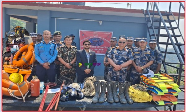 बैतडीमा सशस्त्र प्रहरीको मनसुन प्रतिकार्य अस्थायी बेस स्थापना