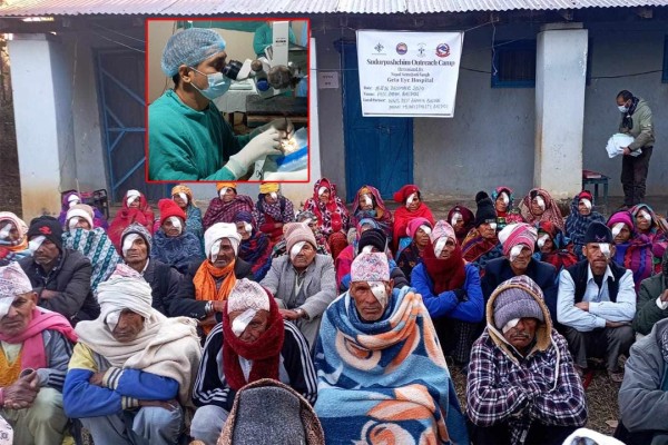 बैतडीको पाटनमा आँखा शिविर : ४ सय ९३ जनाले सेवा लिए
