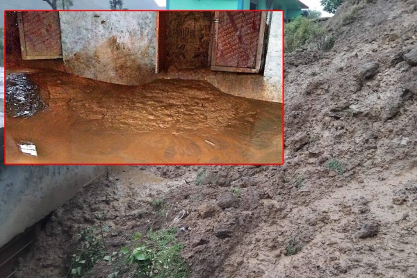 बैतडीको सुर्नयामा पहिरोले गणेश आविको भवनमा क्षति