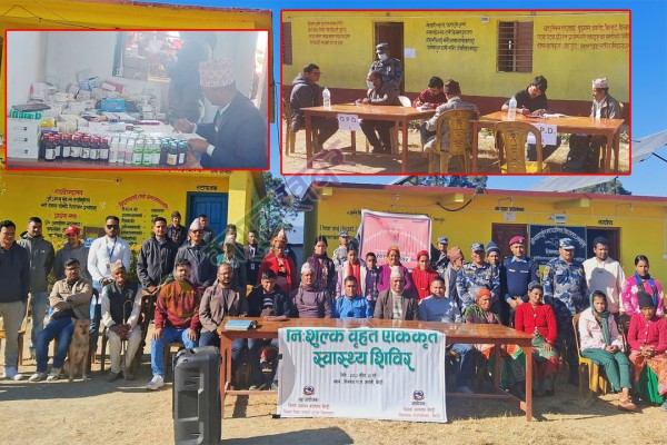 शिवनाथको शर्मालीमा बिशेषज्ञ स्वास्थ्य शिविर : ३ सय ३१ जनाले सेवा लिए 