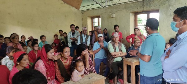 सुर्नयाको ठेउला प्रभावित क्षेत्रमा स्वास्थ्यकर्मी परिचालन