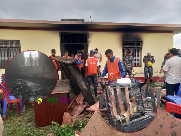 बैतडीमा नेकपा (माओवादी केन्द्र) को पार्टी कार्यालयमा आगजनी