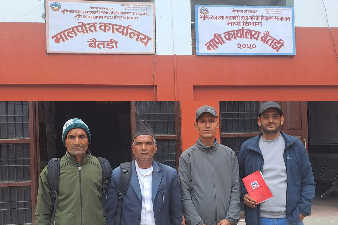 डिलाशैनी –७ को वडा कार्यालयलाई जमीनदान 