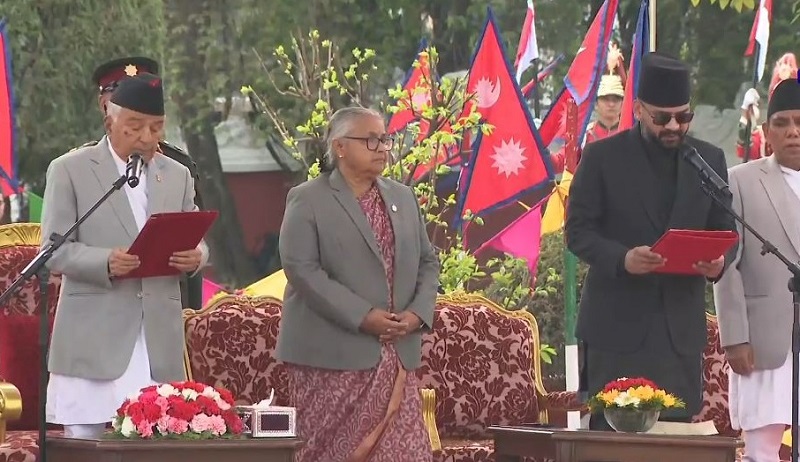 प्रधानमन्त्री बालेन्द्र शाहद्वारा शपथ ग्रहण