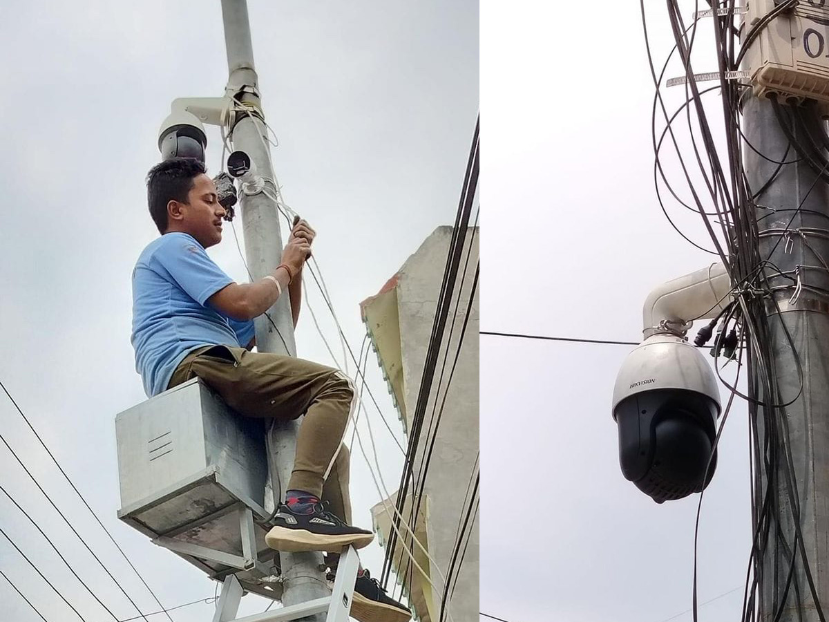 बैतडीको दनपाका  मुख्य बजारमा सिसी क्यामेरा