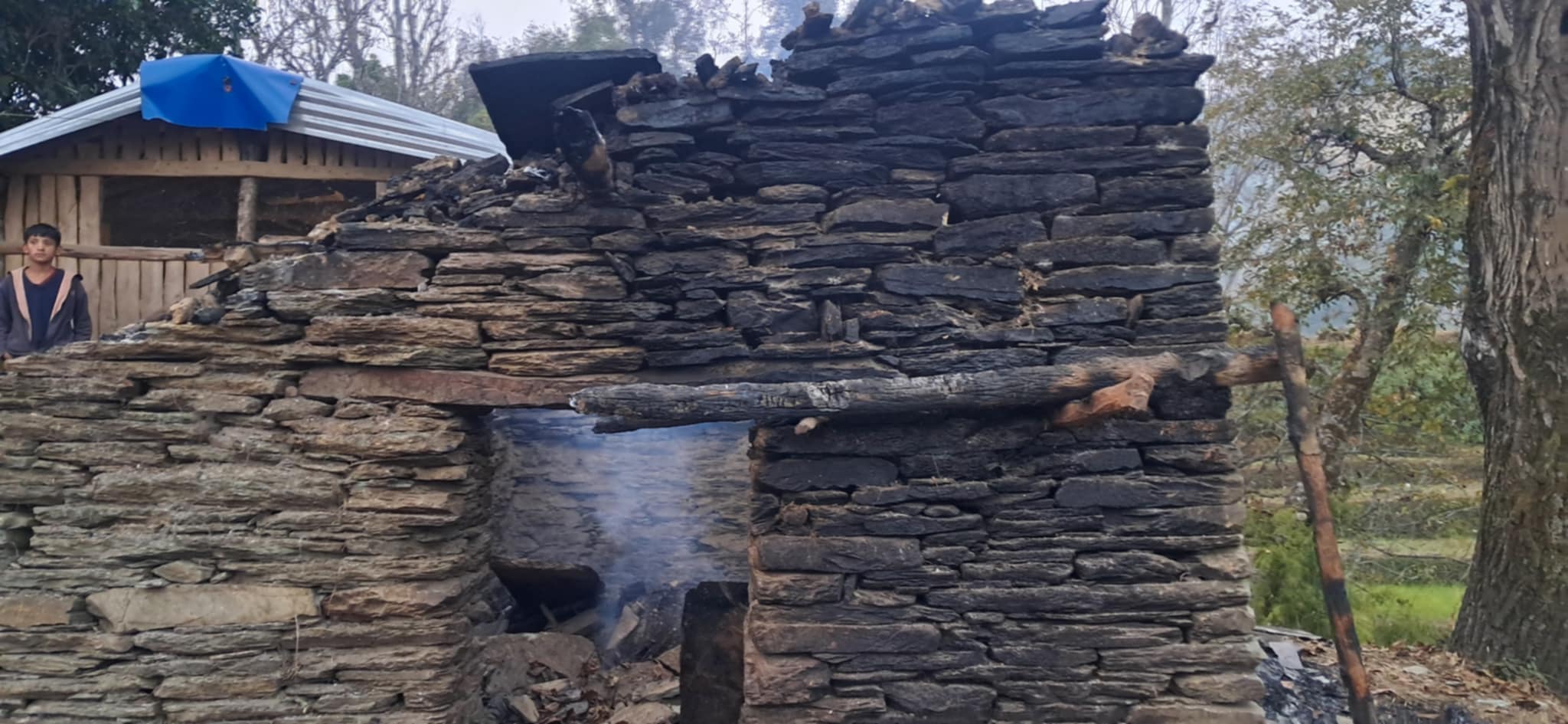 बैतडीको एक गोठमा आगलागी हुँदा चार पशुचौपाया मरे