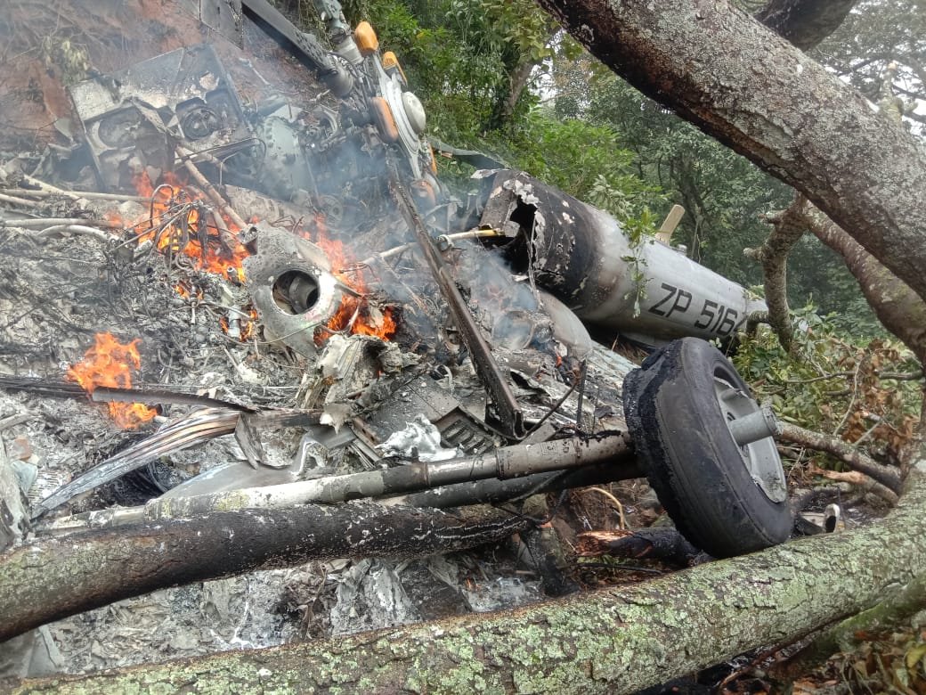 भारतीय सेना प्रमुख बिपिन रावत सवार हेलिकप्टर दुर्घटना