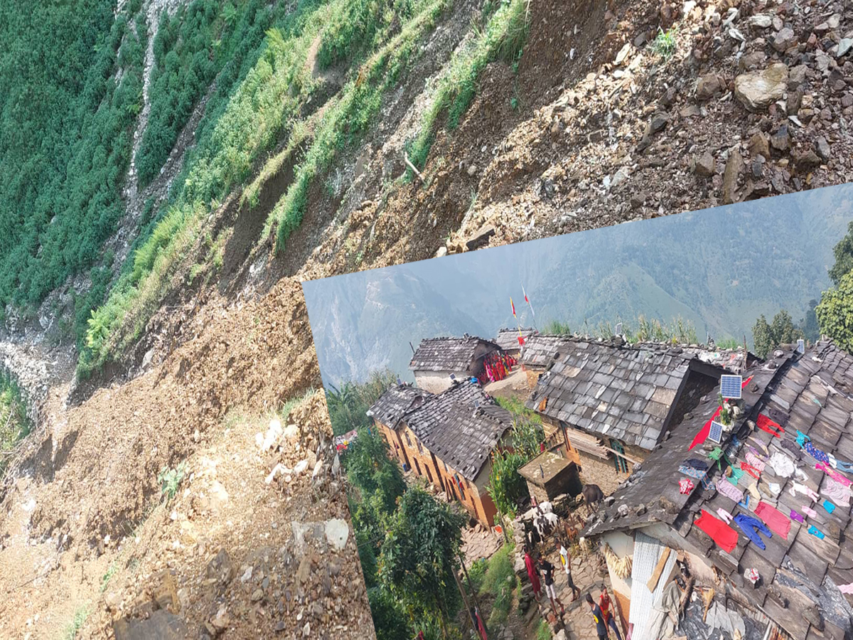 बैतडीको डिलाशैनीमा खानेपानीको पाइपलाइन पहिरोले बगाउँदा  स्थानीय समस्यामा  