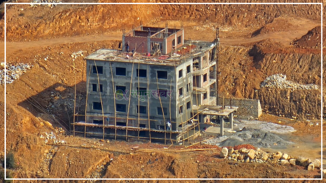 बैतडीको पुर्चौडीमा पाँच तले प्रशासकीय भवन, निर्माण कार्य अन्तिम चरणमा 